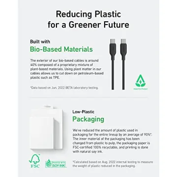 Anker 543 USB-C Cable 240W, Bio-Based 6FT Charger