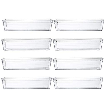 Versatile Clear Plastic Drawer Organizer Tray Set for Any Space