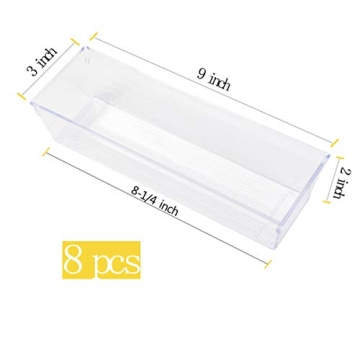 Versatile Clear Plastic Drawer Organizer Tray Set for Any Space