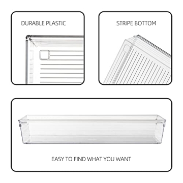 Versatile Clear Plastic Drawer Organizer Tray Set for Any Space