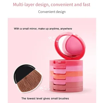 UCANBE 5-Color Matte Blush Palette Waterproof Long-Lasting