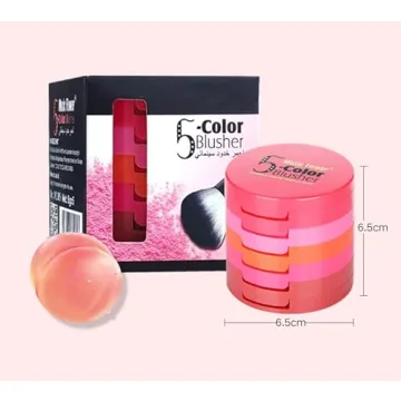 UCANBE 5-Color Matte Blush Palette Waterproof Long-Lasting