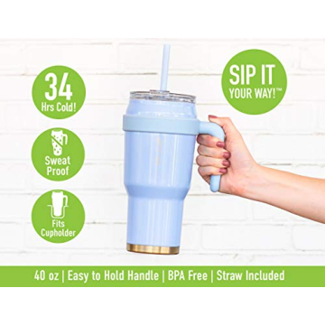 Reduce Tumbler 40 oz White Powdercoat Eco-Friendly Hydration