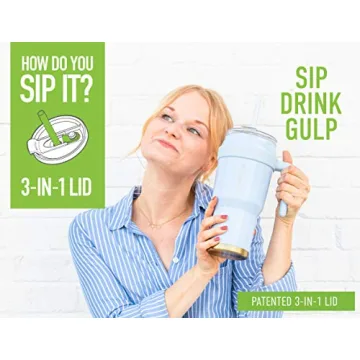 Reduce Tumbler 40 oz White Powdercoat Eco-Friendly Hydration