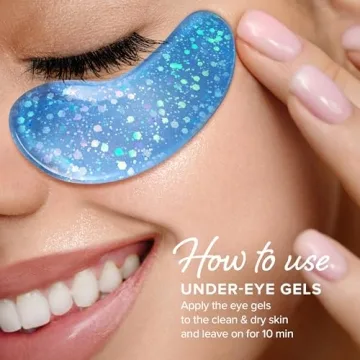 MAREE Eye Gels - Under Eye Patches for Puffy Eyes and Dark Circles with Natural Marine Collagen & Hyaluronic Acid - Anti-Aging Eye Masks for Face to Soothe Puffiness, Undereye Patches for Wrinkles