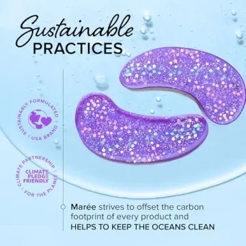 MAREE Eye Gels - Under Eye Patches for Puffy Eyes and Dark Circles with Natural Marine Collagen & Hyaluronic Acid - Anti-Aging Eye Masks for Face to Soothe Puffiness, Undereye Patches for Wrinkles