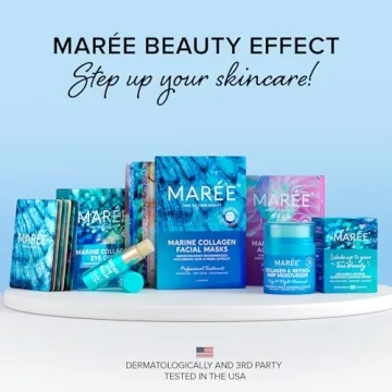 MAREE Eye Gels - Under Eye Patches for Puffy Eyes and Dark Circles with Natural Marine Collagen & Hyaluronic Acid - Anti-Aging Eye Masks for Face to Soothe Puffiness, Undereye Patches for Wrinkles