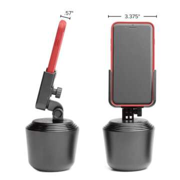 WeatherTech CupFone – Adjustable, Universal Cup Holder Phone Mount Accessory for Car – Compatibl...