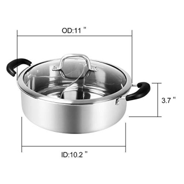 Stainless Steel Yuanyang Shabu Hot Pot with Divider