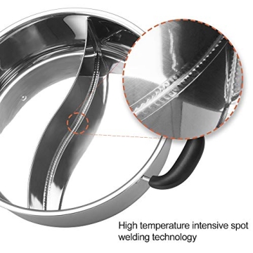 Stainless Steel Yuanyang Shabu Hot Pot with Divider