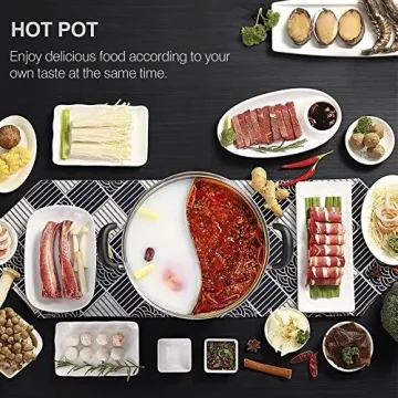 Stainless Steel Yuanyang Shabu Hot Pot with Divider