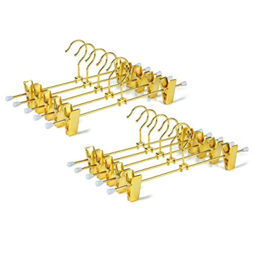 Amber Home 20 Pack Stylish Gold Metal Pants Hangers