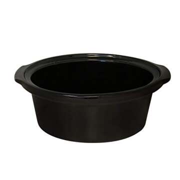 West Bend Manual Crockery Slow Cooker with Oval Ceramic Cooking Vessel and Glass Lid Certified, 6-Quart, Silver, (Pack of 1)