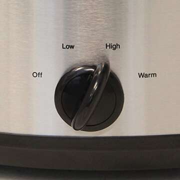 West Bend Manual Crockery Slow Cooker with Oval Ceramic Cooking Vessel and Glass Lid Certified, 6-Quart, Silver, (Pack of 1)