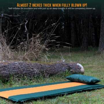 Ryno Tuff Lightweight Self Inflating Sleeping Pad Set