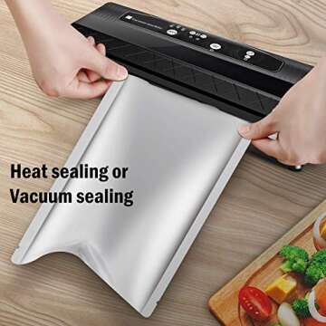 Bedexut 30 Pieces 3 Sizes Mylar Bags for Long Term Food Storage,4.5 Mil Thick; Mylar Aluminum Foil Flat Heat Sealing Bags with Rounded Corners,Keep Fresh Vacuum Sealer Pouch for Food Coffee Tea Beans