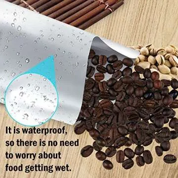 Bedexut 30 Pieces 3 Sizes Mylar Bags for Long Term Food Storage,4.5 Mil Thick; Mylar Aluminum Foil Flat Heat Sealing Bags with Rounded Corners,Keep Fresh Vacuum Sealer Pouch for Food Coffee Tea Beans