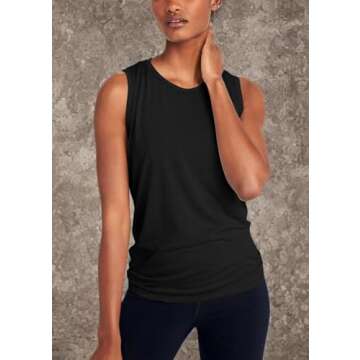 Mippo Women's Open Back Workout Tank Top for Yoga Fitness