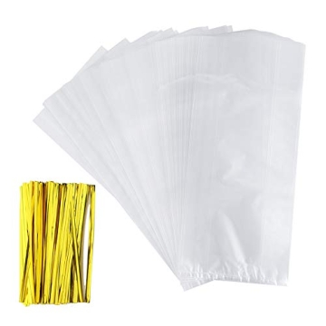 ZMYBCPACK Bread Loaf Bags 200 Pack with Twist Ties