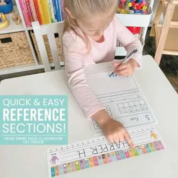 Hadley Designs 25 Colorful Desk Name Plates for Classroom, Student Name Tags for Desks, Student Name Plates for Desks Classroom, Name Plate for Desk Kids