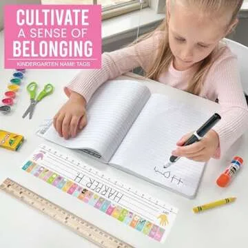 Hadley Designs 25 Colorful Desk Name Plates for Classroom, Student Name Tags for Desks, Student Name Plates for Desks Classroom, Name Plate for Desk Kids