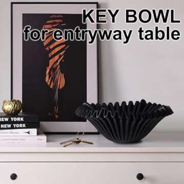 LALASTAR Large Decorative Ceramic Bowl for Modern Homes