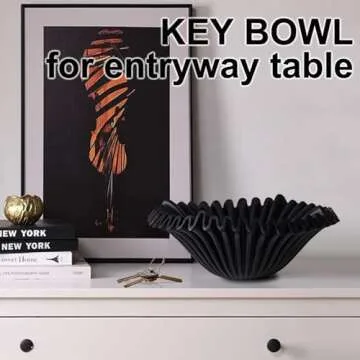 LALASTAR Large Decorative Ceramic Bowl for Modern Homes