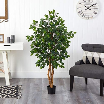 Nearly Natural 4' Ficus Silk Tree for Indoor Decor