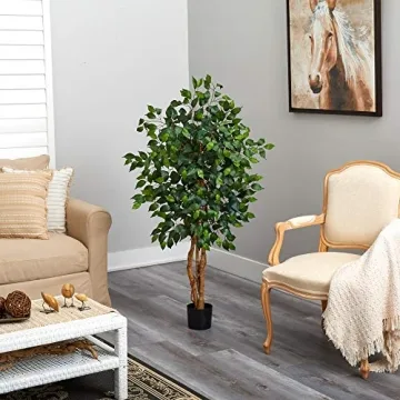 Nearly Natural 4' Ficus Silk Tree for Indoor Decor