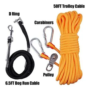 HQQNUO Heavy Duty Dog Tie Out System for Large Dogs