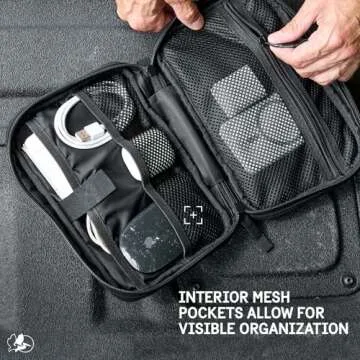 Pelican Electronic Organizer Travel Case - Portable Tech Pouch with Multiple Storage Mesh Pockets fo...