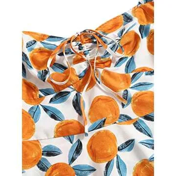 Floerns Women's Summer Sweetheart A-Line Dress Orange