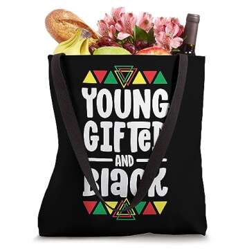 Young Gifted And Black History Shirts For Boys African Tote Bag
