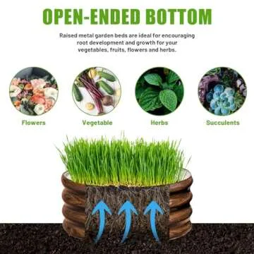 SnugNiture Round Galvanized Raised Garden Bed for Outdoor
