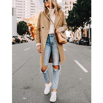 Yidarer Women's Winter Wool Mid-Long Coat for Elegance