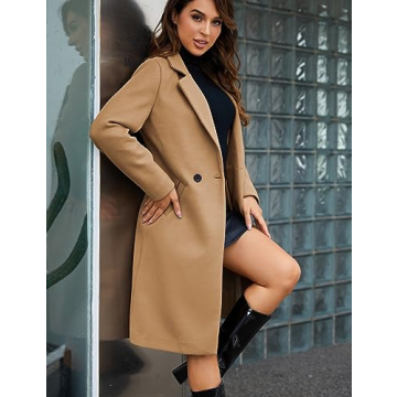 Yidarer Women's Winter Wool Mid-Long Coat for Elegance