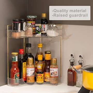 INVSSENE Corner Bathroom Counter Organizer for Makeup & Perfumes