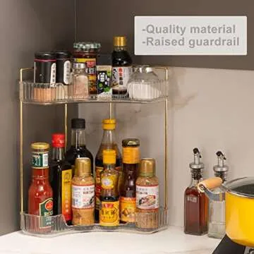 INVSSENE Corner Bathroom Counter Organizer for Makeup & Perfumes