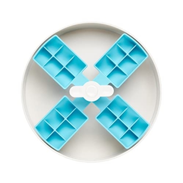 PetDreamHouse Spin Interactive Slow Feeder Bowl for Dogs - Windmill Design for All Food Types