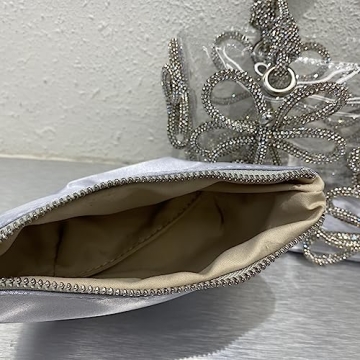 Clear Rhinestone Handbag for Women Stylish Evening Purse