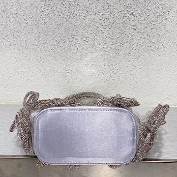 Clear Rhinestone Handbag for Women Stylish Evening Purse