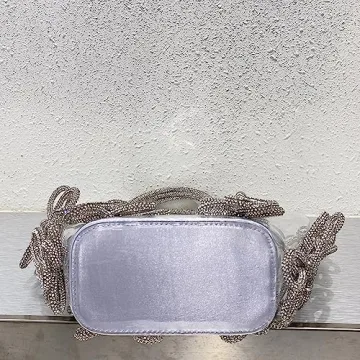 Clear Rhinestone Handbag for Women Stylish Evening Purse