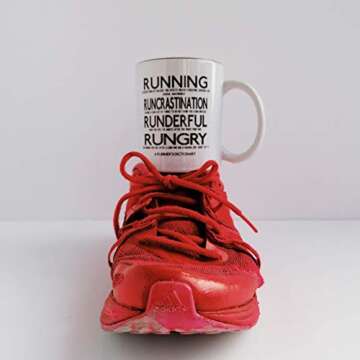 Worry Less Design A Runners Dictionary - Running Mug, Running Gift, Gift for Dad Running, Mom Runnin...