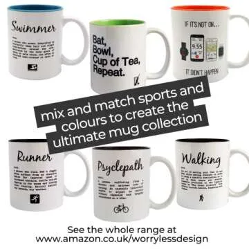Worry Less Design Running Mug for Runners and Gifts