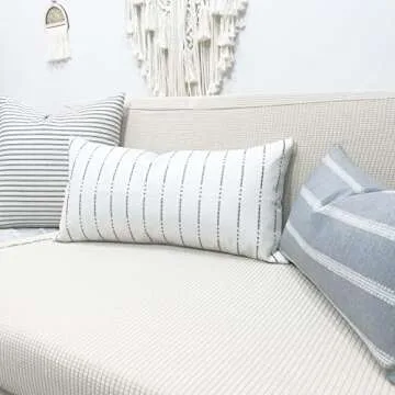 Elegant Slow Cow Embroidery Pillow Cover 12 x 24