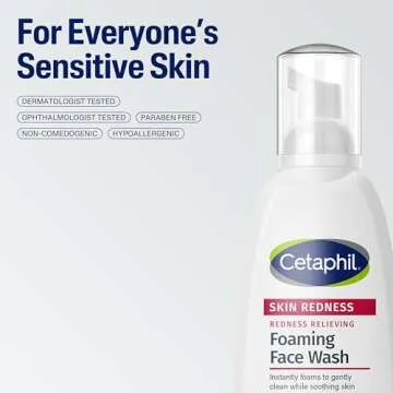 Cetaphil Redness Relieving Foaming Face Wash for Sensitive Skin