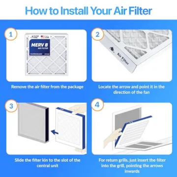 Filter King 4-Pack MERV 8 Air Filters for Home Use