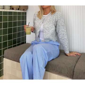 KIGRAD Womens Cropped Cardigan - Trendy Fall Knitwear