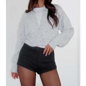 KIGRAD Womens Cropped Cardigan - Trendy Fall Knitwear