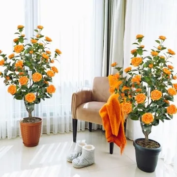 Lively Camellia Tree 43.3 Inches - Elegant Faux Flowers